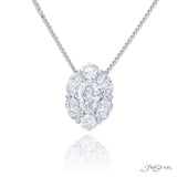 Oval Cut Diamond Drop Pendant