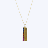 Madison Rainbow Sapphire Tag Necklace