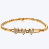 Mona Triple Diamond Star Stretch Bracelet