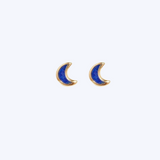 Kai Lapis Moon Earrings