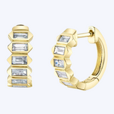 Sienna Emerald Cut Diamond Hoops