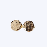 Vintage Hammered Gold Circle Studs