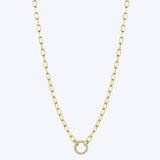 Open Diamond Round Link Necklace