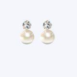 Talia Lab-Grown Diamond and Pearl Studs