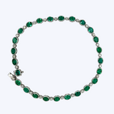 Emerald and Diamond Tennis Bracelet