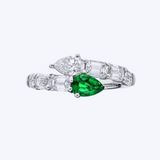 Elizabeth Emerald & Diamond Wrap Ring