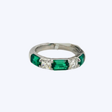 Judy Diamond & Emerald Ring