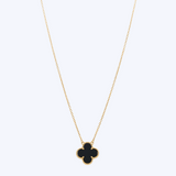 Carolynn Black Onyx Clover Necklace