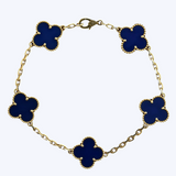 Talia Lapis Clover Station Bracelet