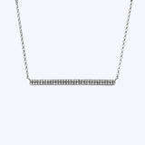 Janice Black Gold Diamond Bar Necklace