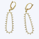 Diamond Spiked Dangle Earrings