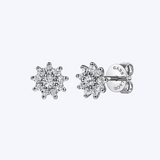 Jamie White Sapphire Flower Studs