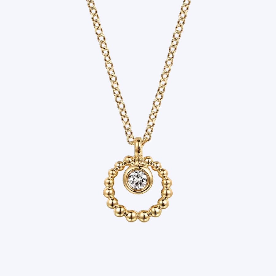 Karin Bujukan and White Sapphire Pendant Necklace