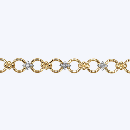 Rayna Hollow Diamond Chain Link Bracelet