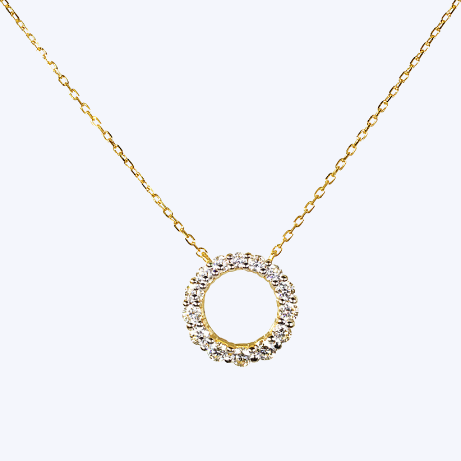 Alexa Gold Circle Pendant