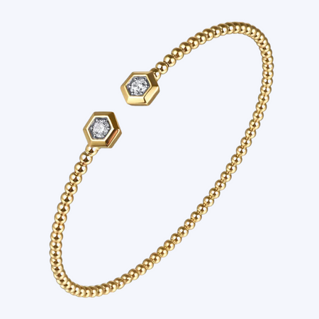 Lexi Hexagon Diamond Spilt Bangle