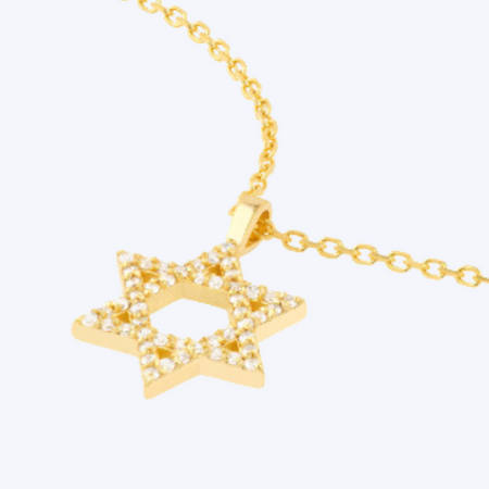 Diamond Star of David Necklace