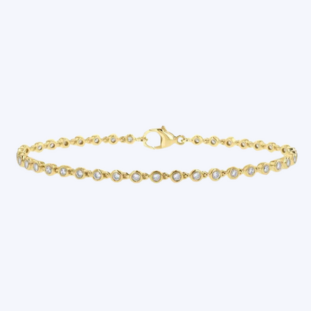 Bezel Diamond Tennis Bracelet