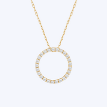 Load image into Gallery viewer, Diamond Circle Pendant Necklaces
