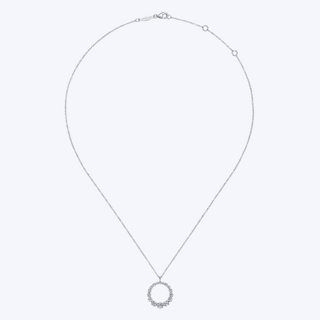 Alex Diamond Circle Pendant Necklace