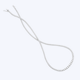 14K White Gold Tennis Necklace