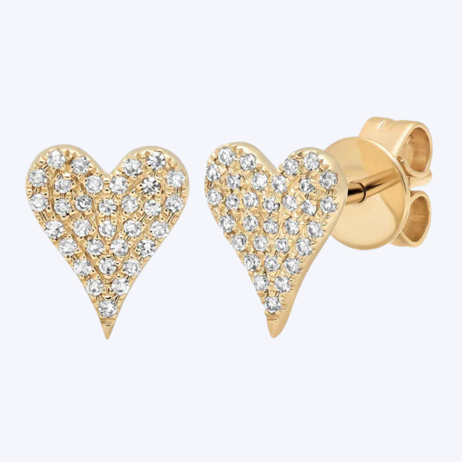 Brooke Diamond Heart Studs