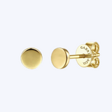 Flat Plain Gold Studs