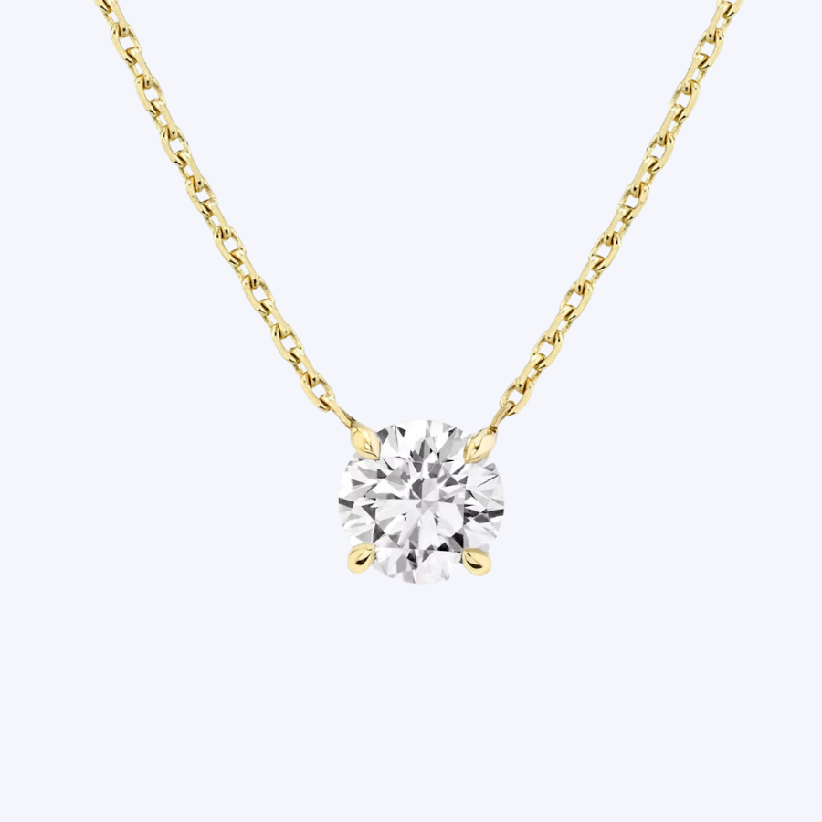 Ariel Diamond Solitaire Pendant Necklace