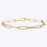 Maia Diamond Paperclip Bracelet