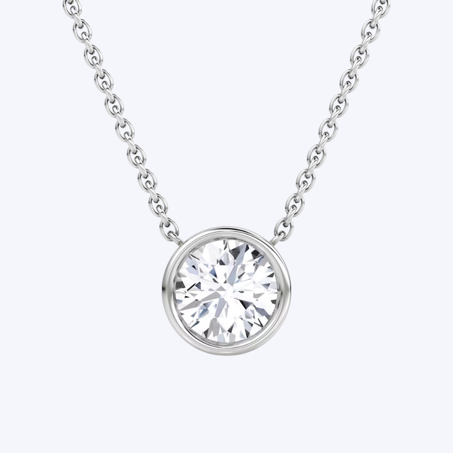 Brenna Diamond Solitaire Pendant Necklace