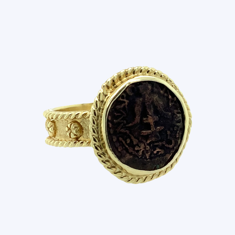 Widow's Mite Ancient Coin Ring