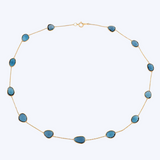 Becca Blue Topaz Slice Station Necklace