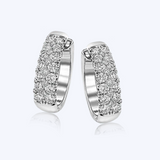 Simon-Set Diamond Hoop Earrings