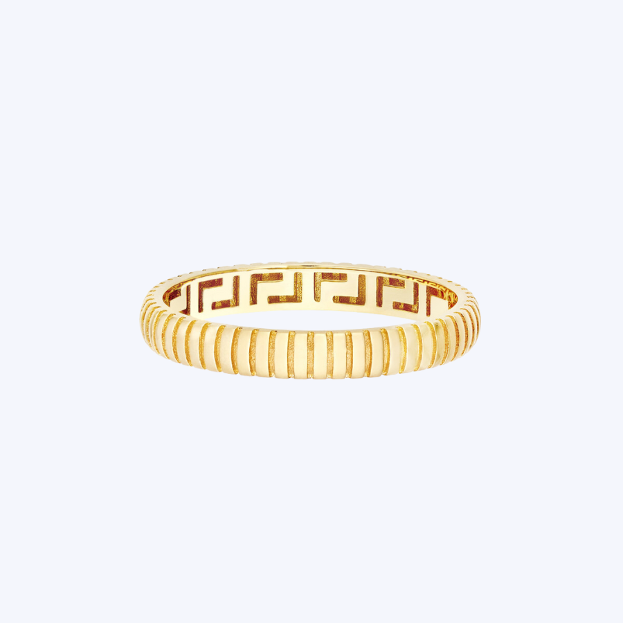 Snake Domed Gold Ring