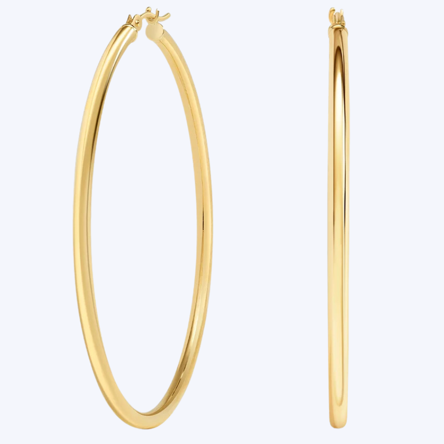 40mm Gold Tubular Hoops