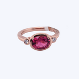 Pink Tourmaline and Diamond Ring