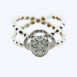 Double Beaded-Band Diamond Ring