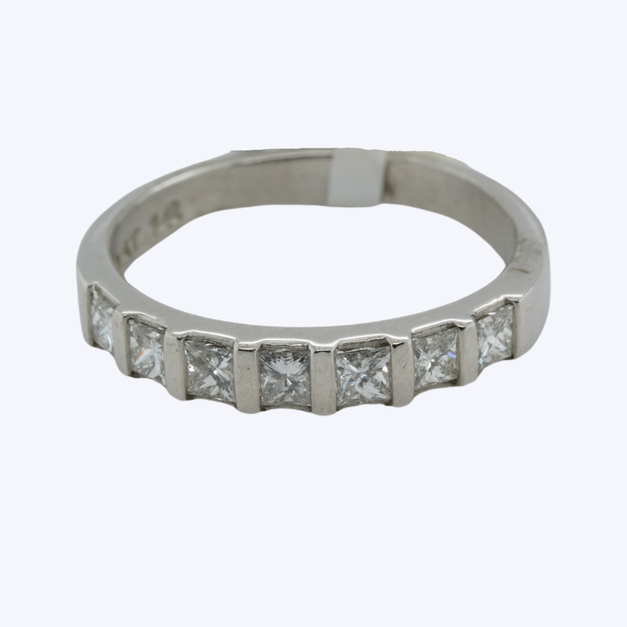 Princess Cut Diamond Semi-Eternity Ring