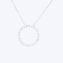 Load image into Gallery viewer, Diamond Circle Pendant Necklaces
