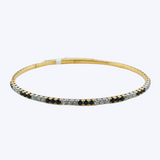 1.81ct Mixed Metal Sapphire and Diamond Flex Bangle