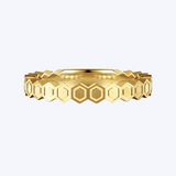 Heather Hexagon Gold Ring