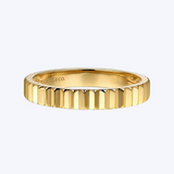 Cammille Crinkle Cut Gold Band