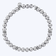 Load image into Gallery viewer, Keith Silver Faceted Beaded Bracelet
