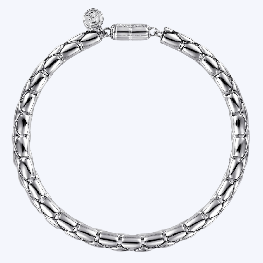 Jaron Silver Tubular Bracelet