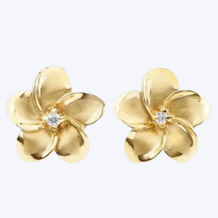 Maui Diamond Flower Earrings