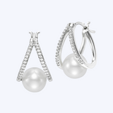 Annabelle Diamond and Pearl Earrings