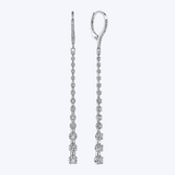 Long Graduating Diamond Bar Earrings