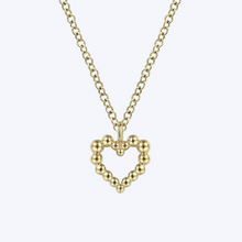 Load image into Gallery viewer, Bead Open Heart Pendant Necklace
