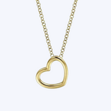 Tilted Heart Pendant Necklace