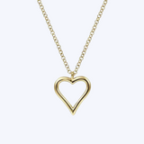 Open Heart Pendant Necklace